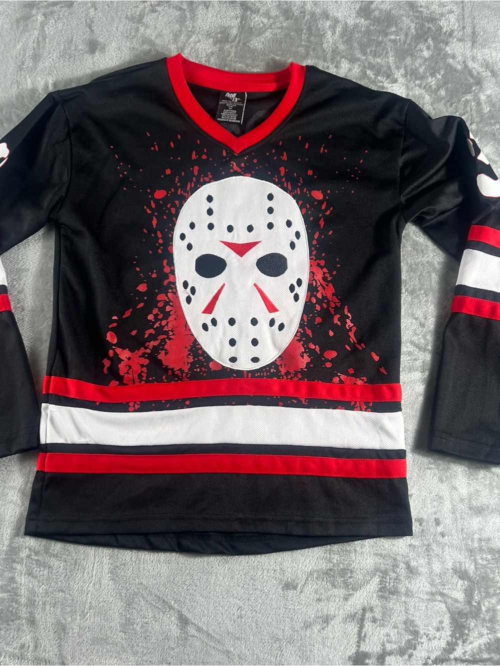 Friday The 13th Jason Voorhees Hockey Jersey Sweater Men's S Halloween Horror